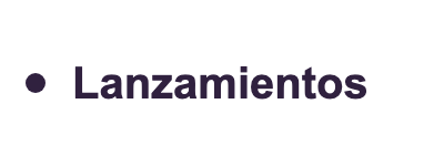 Lanzamientos