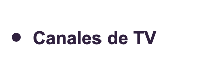 Canales de TV