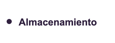 Almacenamiento