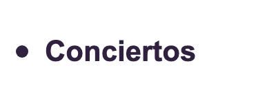 Conciertos