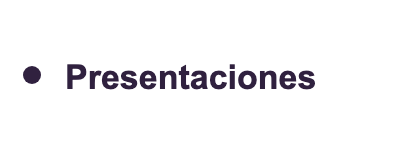 Presentaciones