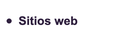 Sitios web