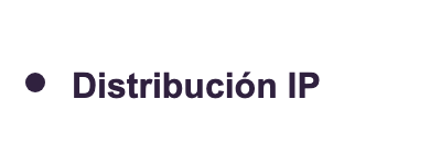 Distribución IP